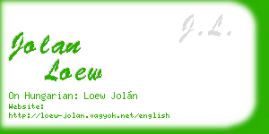 jolan loew business card
